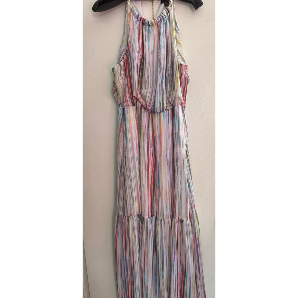Thalia Sodi Colorful Striped Maxi Dress